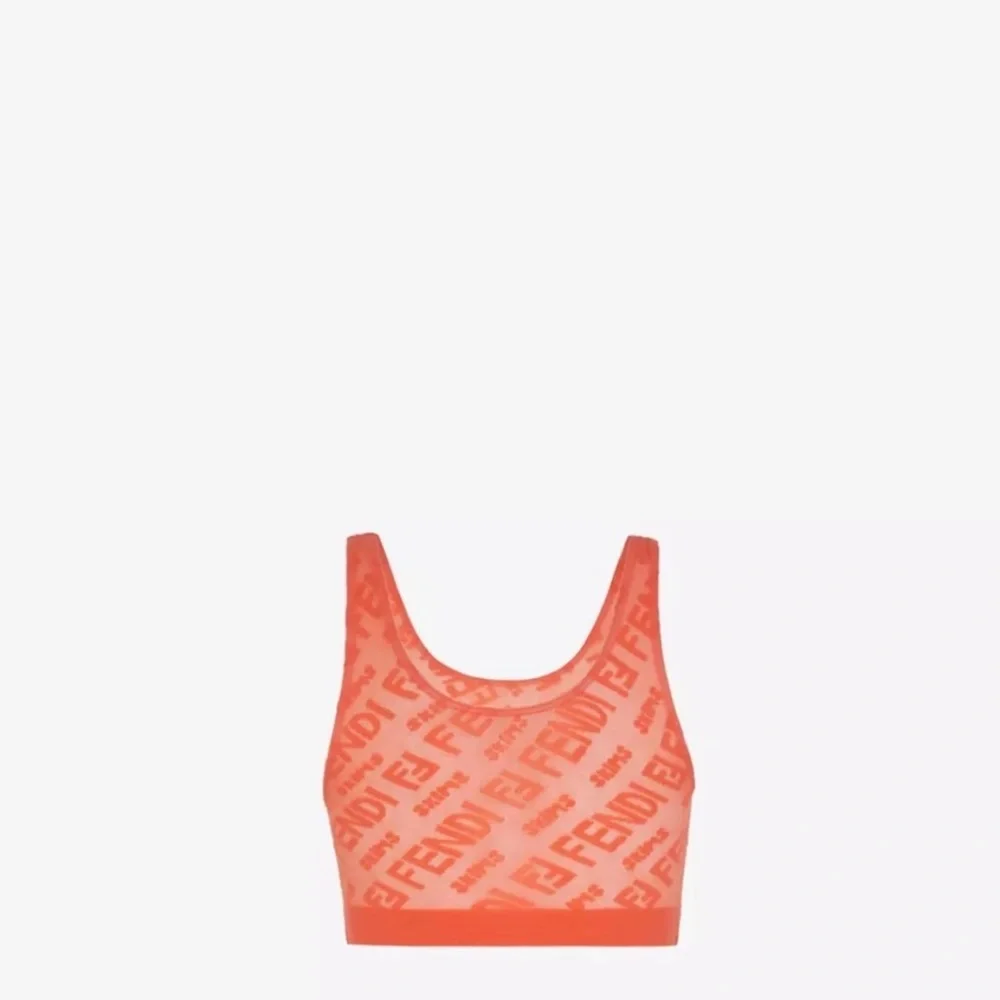 NEW FENDI X SKIMS Hosiery Bralette Georgia Bra Sheer Logo